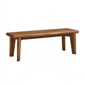 Banc 150 x 40 x 45 cm en bois marron à lattes style contemporain